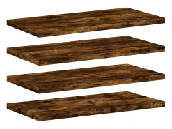 Best Prateleiras de parede 4pcs derivados de madeira carvalho fumado PT255905 Castanho
