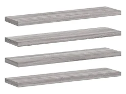 Prateleiras de parede 4pcs derivados de madeira sonoma PT682548^ Prateleira