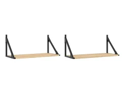 Prateleira| Prateleiras de parede 2pcs derivados de madeira carvalho sonoma PT417032 Castanho