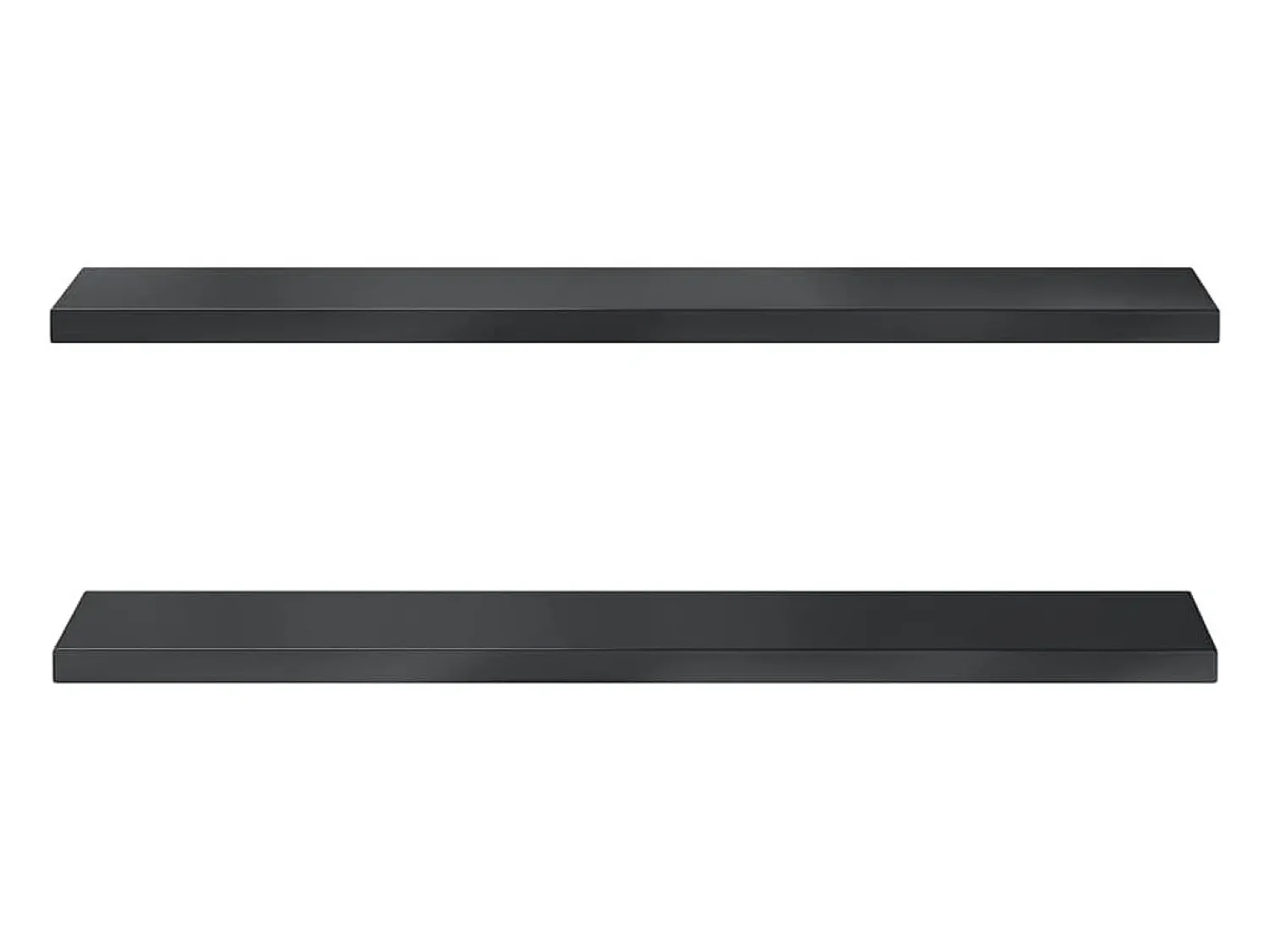 Prateleira* Prateleiras de parede 2pcs 100x23,5x3cm aço inoxidável prateado PT487059 Preto