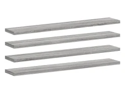 Prateleiras de parede 4pcs derivados de madeira sonoma PT390152 Cinzento
