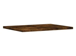 Prateleira| Prateleiras de parede 4pcs derivados de madeira carvalho fumado PT715579 Castanho