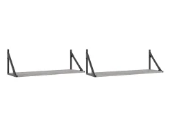 Discount Prateleiras de parede 2pcs derivados de madeira sonoma PT421896 Cinzento