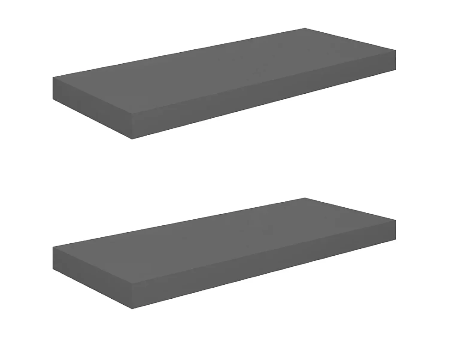 Online Prateleiras de parede suspensas 2 pcs 60x23,5x3,8cm MDF cinza PT444852 Cinzento