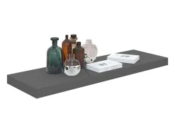 Sale Prateleiras de parede suspensas 4 pcs 80x23,5x3,8cm MDF cinza PT995640 Cinzento