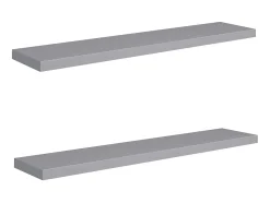 Prateleira| Prateleiras de parede suspensas 2 pcs 120x23,5x3,8cm MDF cinza PT173751 Cinzento
