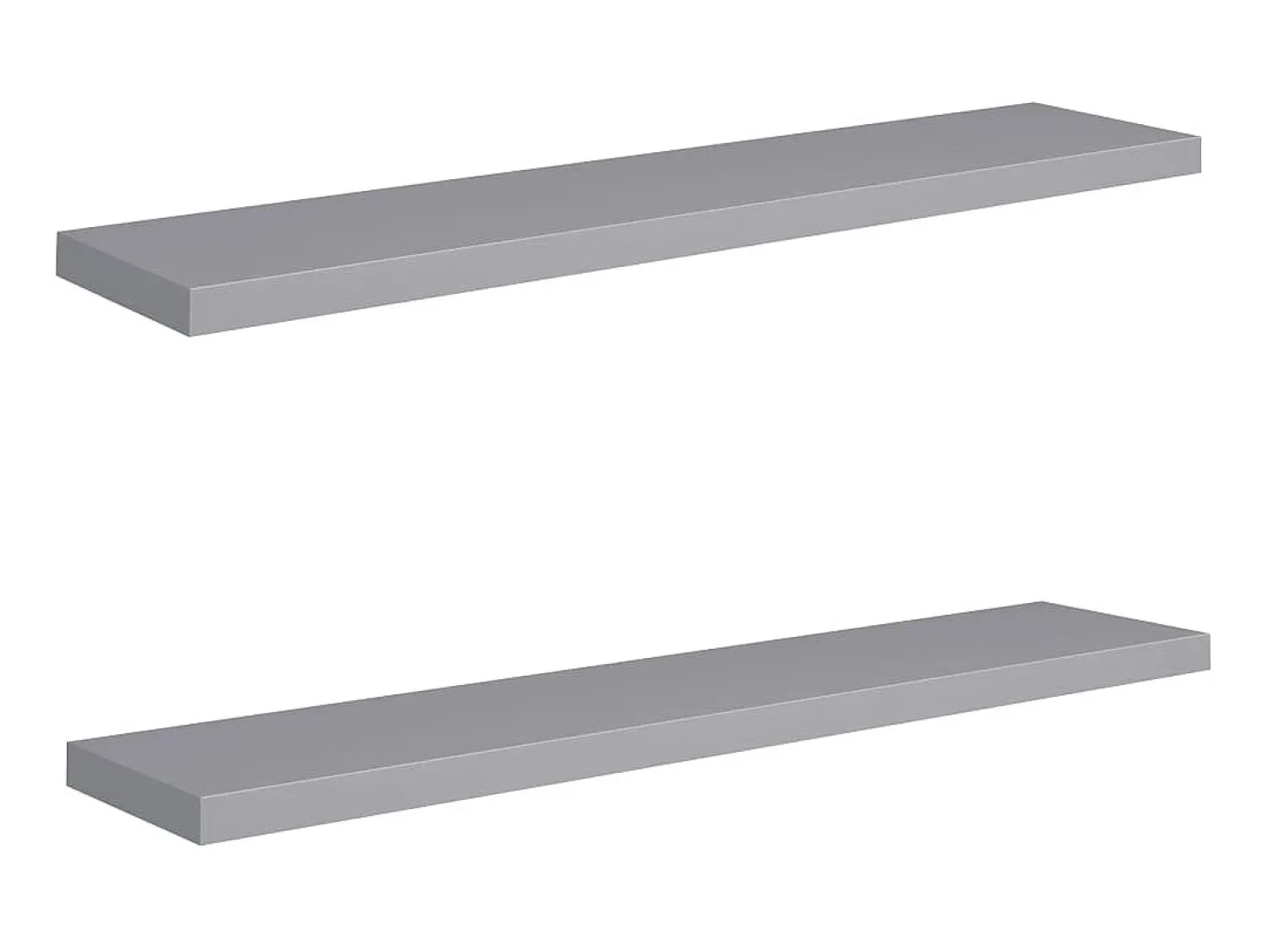 Prateleira| Prateleiras de parede suspensas 2 pcs 120x23,5x3,8cm MDF cinza PT173751 Cinzento