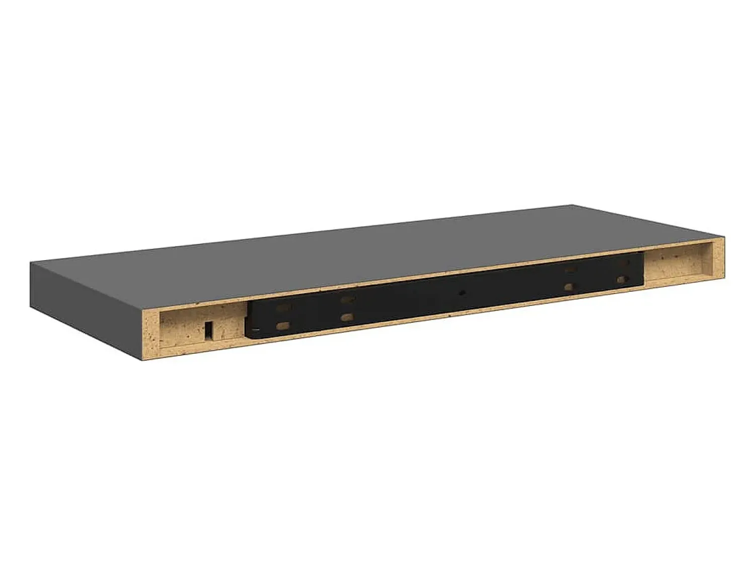 Online vidaxl Prateleiras de parede suspensas 4 pcs 60x23,5x3,8cm MDF cinza Cinzento