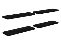Sale Prateleiras de parede suspensas 4 pcs 80x23,5x3,8cm MDF PT848394 Preto