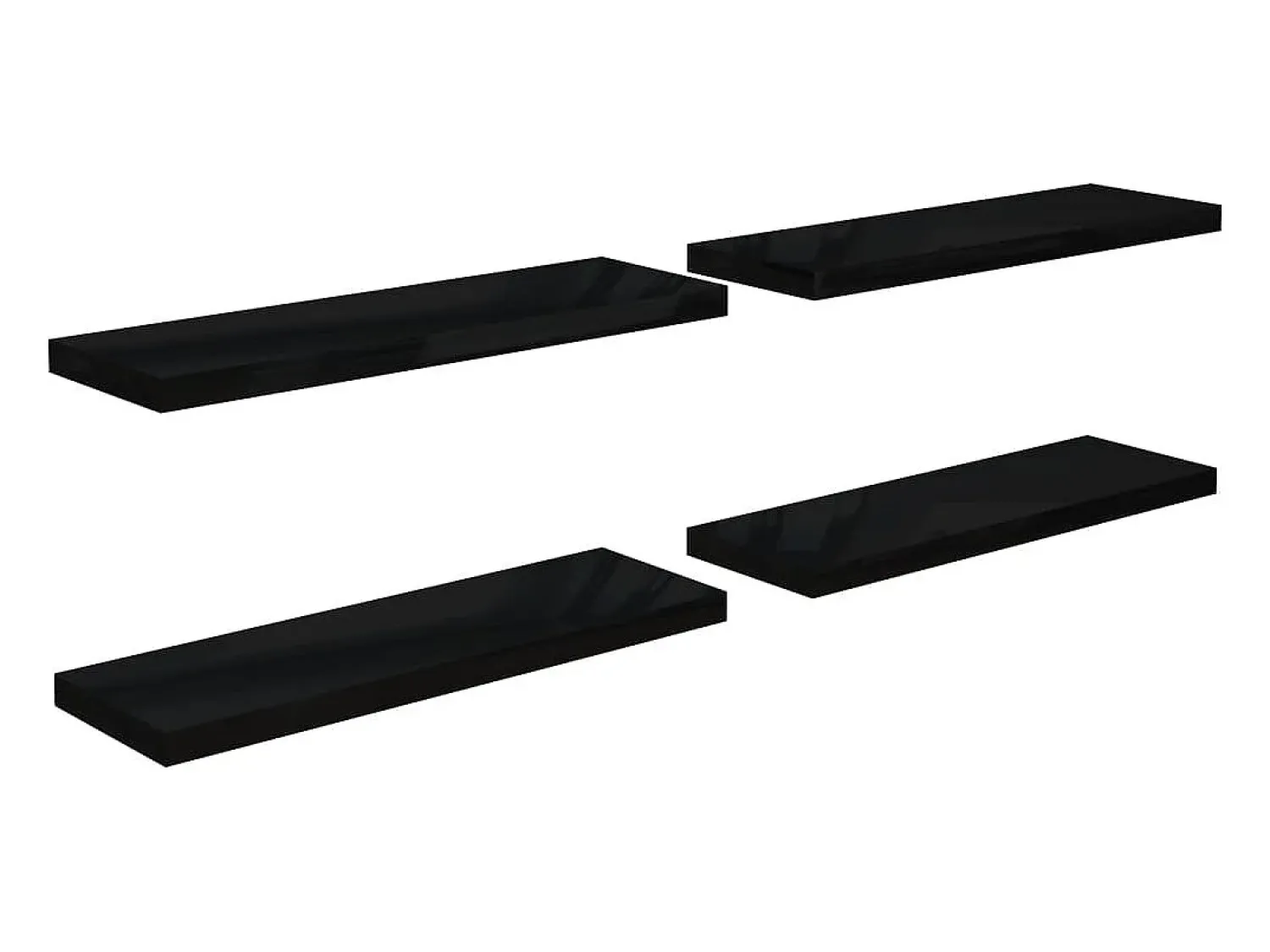 Sale Prateleiras de parede suspensas 4 pcs 80x23,5x3,8cm MDF PT848394 Preto