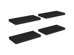 Sale Prateleiras de parede suspensas 4 pcs 50x23x3,8cm MDF PT940780 Preto