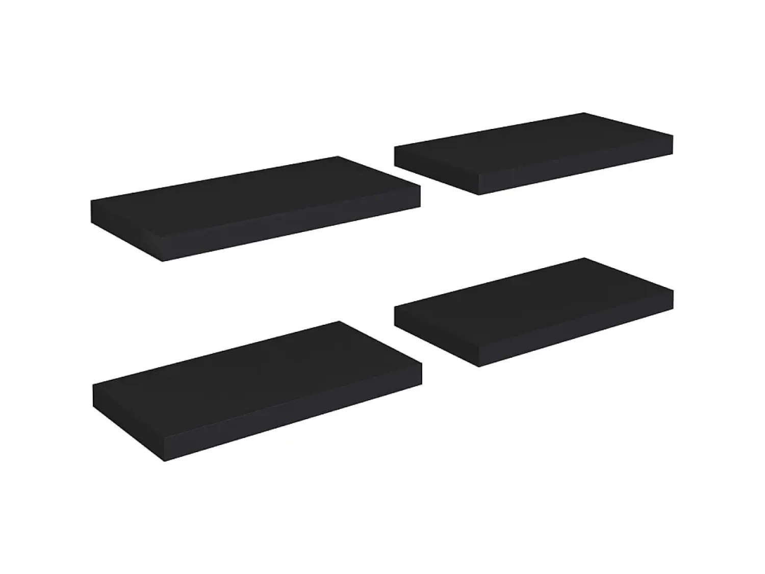 Sale Prateleiras de parede suspensas 4 pcs 50x23x3,8cm MDF PT940780 Preto