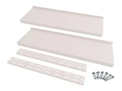 Prateleiras de parede suspensas 2 pcs 240x30 cm aço inoxidável PT985308^ Prateleira