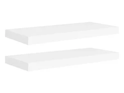 Prateleira* Prateleiras de parede suspensas 2 pcs 60x23,5x3,8cm MDF PT550001 Branco
