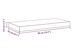 Prateleira|vidaxl Prateleiras de parede suspensas 2 pcs 50x23x3,8cm MDF Branco