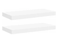 Prateleira|vidaxl Prateleiras de parede suspensas 2 pcs 50x23x3,8cm MDF Branco