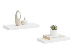 Prateleira|vidaxl Prateleiras de parede suspensas 2 pcs 50x23x3,8cm MDF Branco