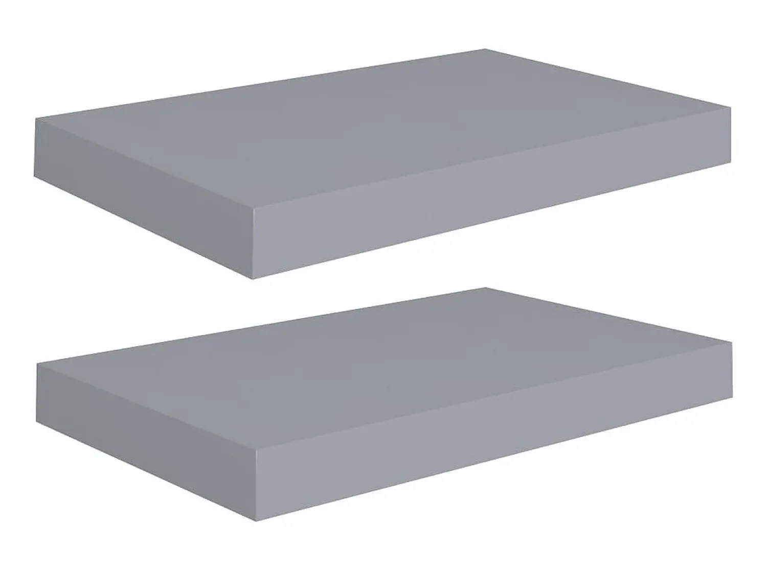 Prateleira| Prateleiras de parede suspensas 2 pcs 40x23x3,8cm MDF cinza PT433367 Cinzento