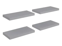 Prateleiras de parede suspensas 4 pcs 50x23x3,8cm MDF PT747822^ Prateleira