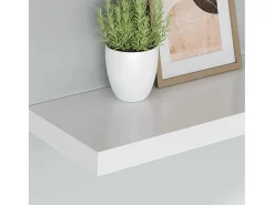 vidaxl Prateleiras de parede suspensas 2 pcs 60x23,5x3,8cm MDF Branco