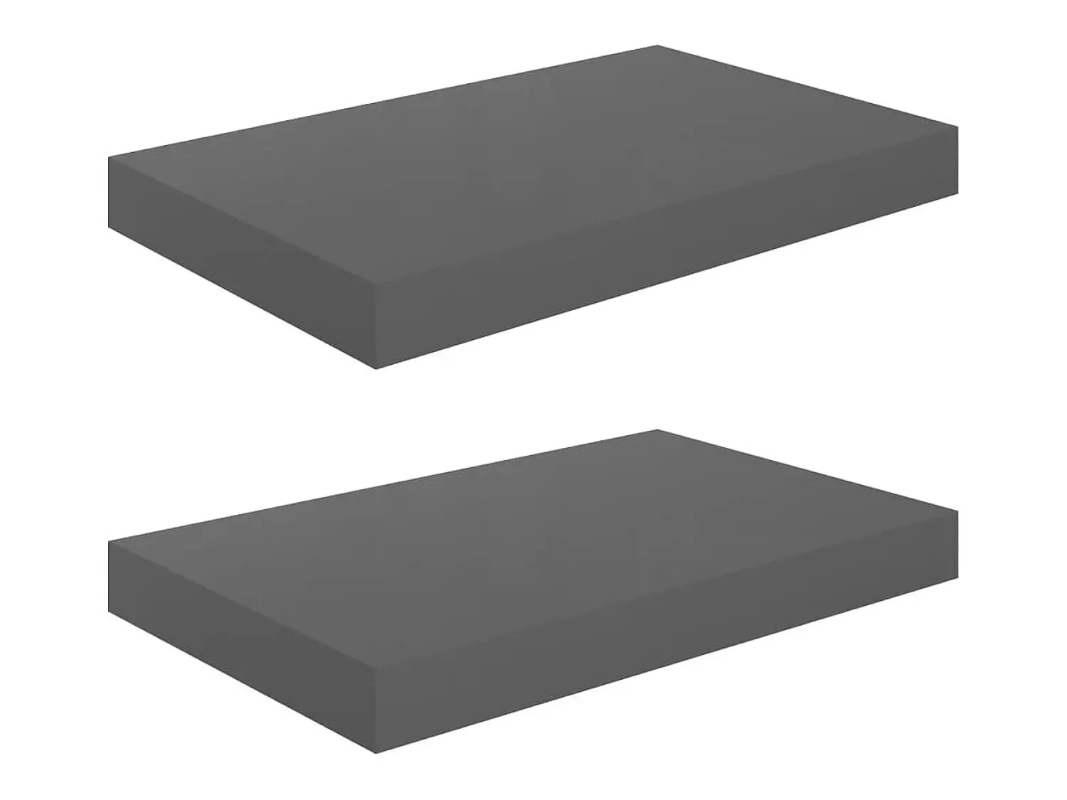 Prateleira* Prateleiras de parede suspensas 2 pcs 40x23x3,8cm MDF cinza PT909946 Cinzento