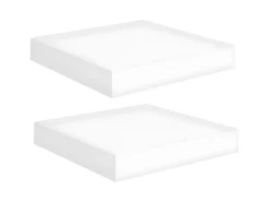 Prateleiras de parede suspensas 2 pcs 23x23,5x3,8cm MDF PT426322^ Prateleira