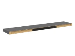 Best vidaxl Prateleiras de parede suspensas 2 pcs 120x23,5x3,8cm MDF cinza Cinzento