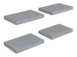 Prateleira* Prateleiras de parede suspensas 4 pcs 40x23x3,8cm MDF cinza PT660063 Cinzento