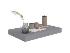 Prateleira* Prateleiras de parede suspensas 4 pcs 40x23x3,8cm MDF cinza PT660063 Cinzento