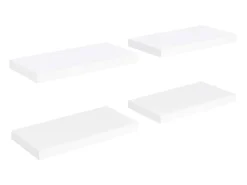 Prateleira* Prateleiras de parede suspensas 4 pcs 50x23x3,8cm MDF PT240268 Branco