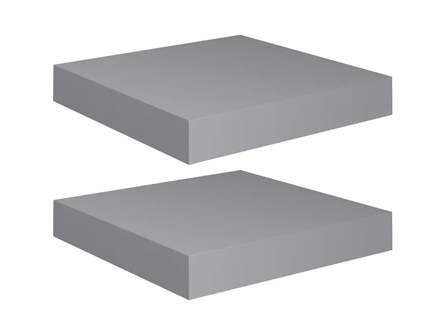 Prateleira* Prateleiras de parede suspensas 2 pcs 23x23,5x3,8cm MDF cinza PT859473 Cinzento