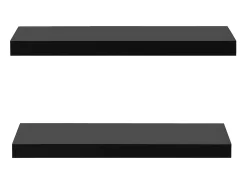 Best Prateleiras de parede suspensas 2 pcs 60x20x3,8 cm PT322944 Preto
