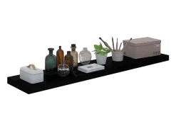 Discount Prateleiras de parede suspensas 4 pcs 120x23,5x3,8cm MDF PT956720 Preto