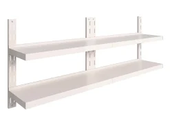 Prateleira* Prateleiras de parede suspensas 2 pcs 200x30 cm aço inoxidável PT198115 Cinzento