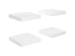 Sale Prateleiras de parede suspensas 4 pcs 23x23,5x3,8cm MDF PT507512 Branco