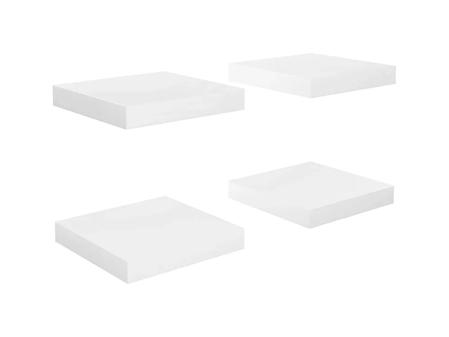 Sale Prateleiras de parede suspensas 4 pcs 23x23,5x3,8cm MDF PT507512 Branco