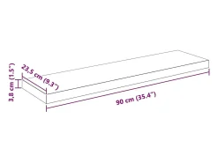 Clearance vidaxl Prateleiras de parede suspensas 4 pcs 90x23,5x3,8cm MDF Branco