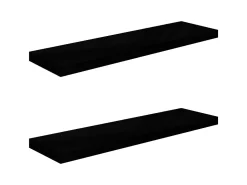 Prateleiras de parede suspensas 2 pcs 90x23,5x3,8cm MDF PT811202^ Prateleira