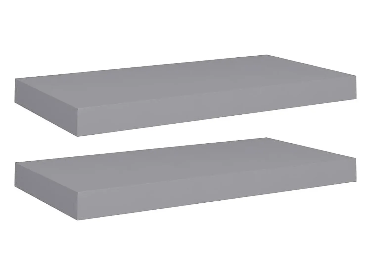 Prateleira| Prateleiras de parede suspensas 2 pcs 50x23x3,8cm MDF PT498315 Cinzento