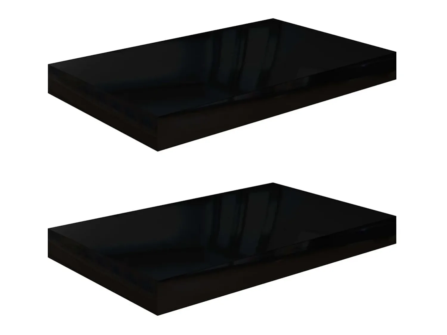 Prateleira| Prateleiras de parede suspensas 2 pcs 40x23x3,8cm MDF PT873516 Preto