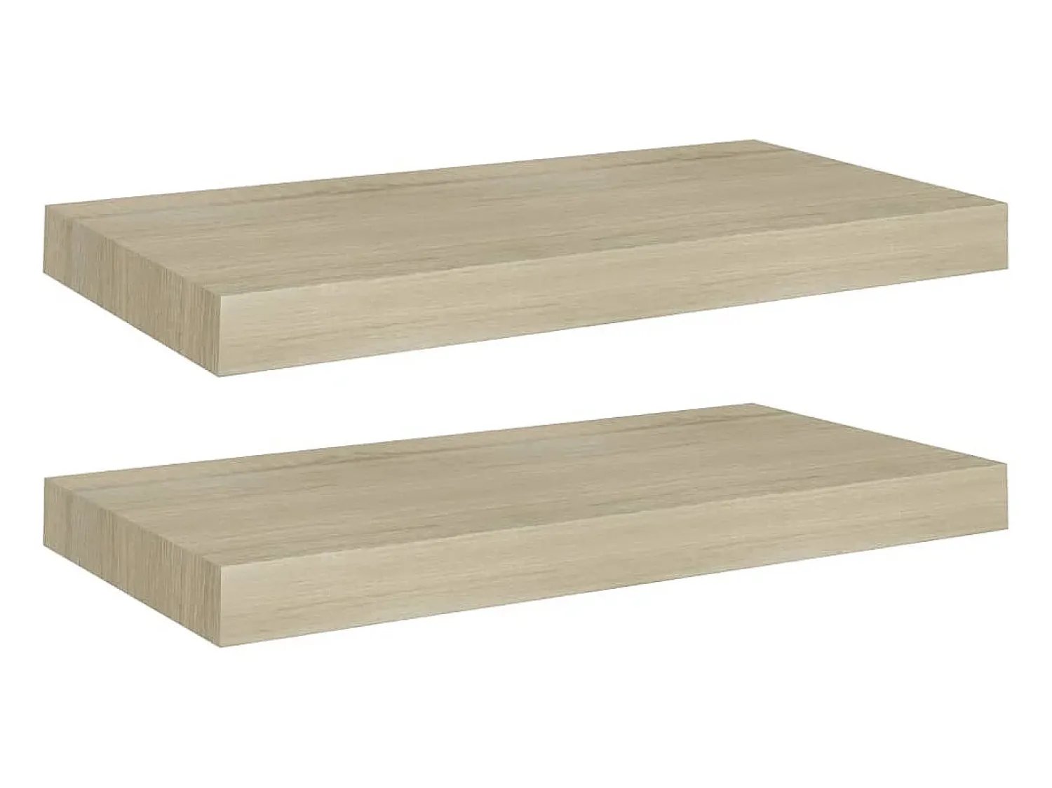 Prateleiras de parede suspensas 2 pcs 50x23x3,8cm MDF carvalho PT938728^ Prateleira