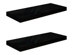 Prateleiras de parede suspensas 2 pcs 60x23,5x3,8 cm MDF PT568359^ Prateleira