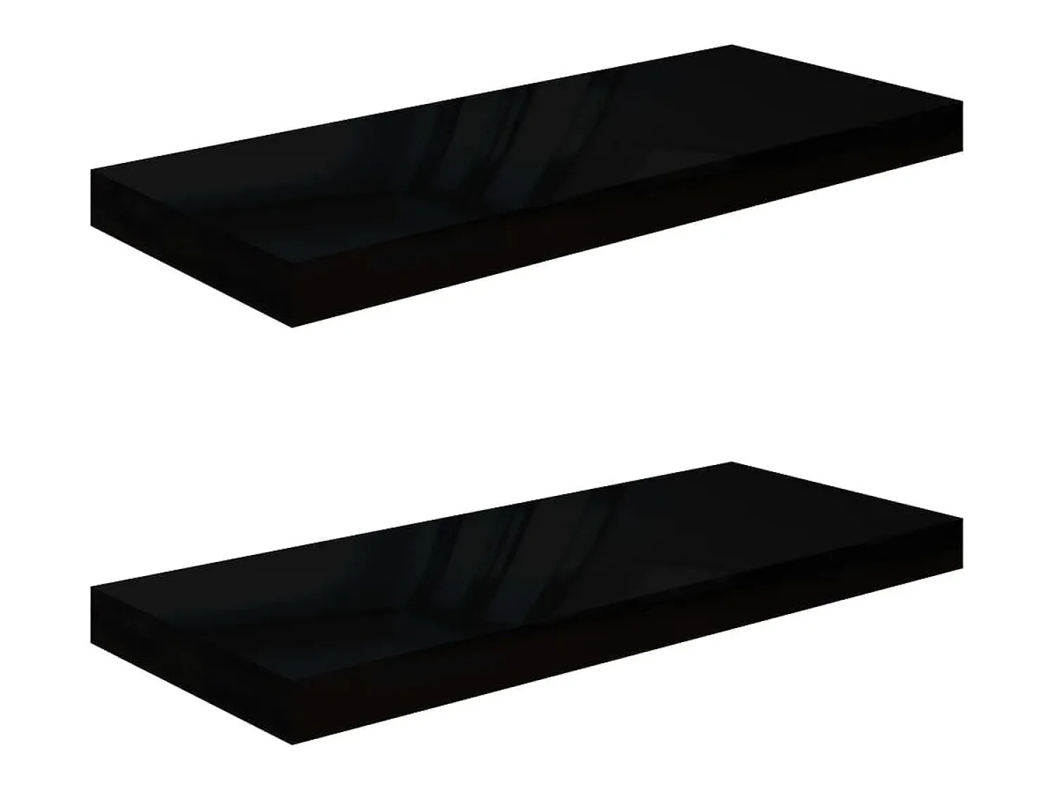 Prateleiras de parede suspensas 2 pcs 60x23,5x3,8 cm MDF PT568359^ Prateleira