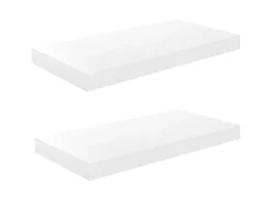 Prateleira| Prateleiras de parede suspensas 2 pcs 50x23x3,8cm MDF PT397883 Branco