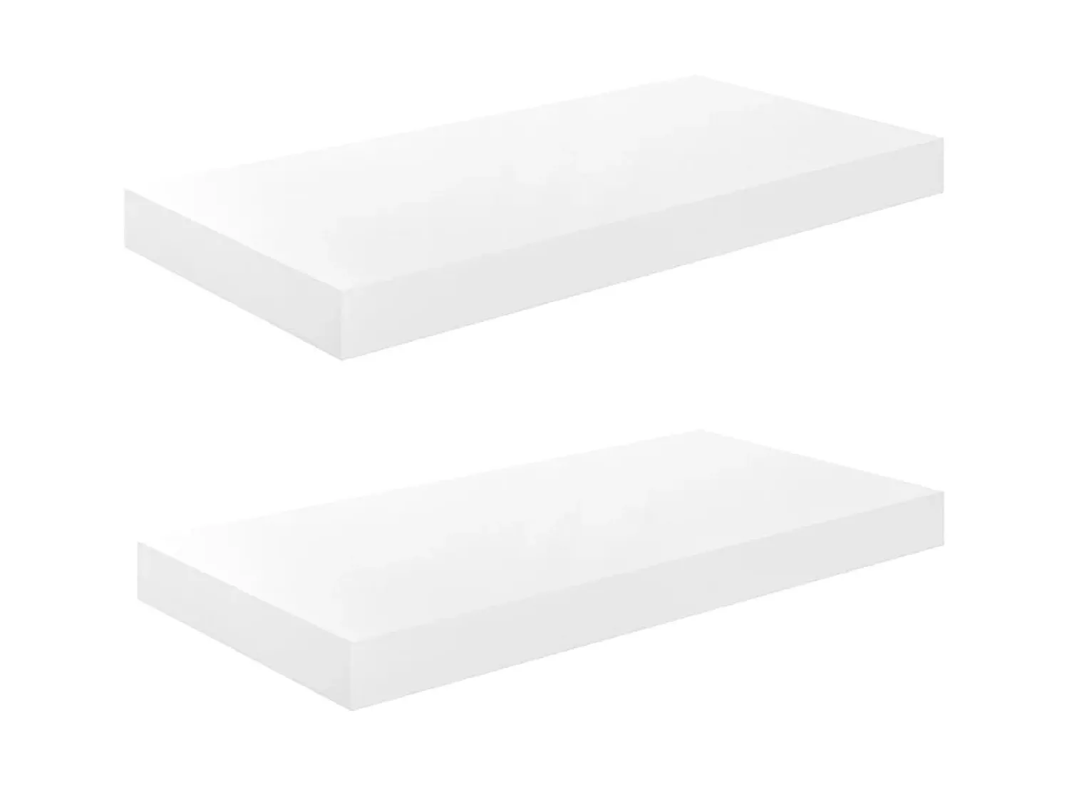 Prateleira| Prateleiras de parede suspensas 2 pcs 50x23x3,8cm MDF PT397883 Branco