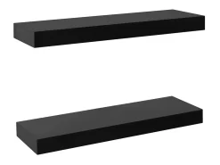 Prateleira* Prateleiras de parede suspensas 2 pcs 40x20x3,8 cm PT609547 Preto