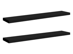vidaxl Prateleiras de parede suspensas 2 pcs 120x23,5x3,8cm MDF^ Prateleira