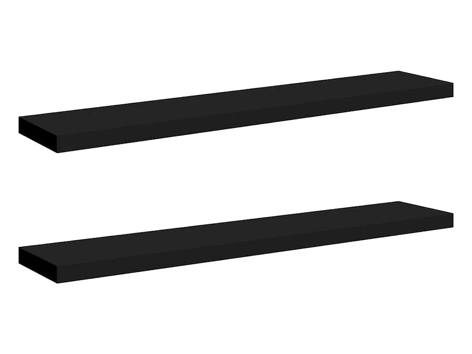 vidaxl Prateleiras de parede suspensas 2 pcs 120x23,5x3,8cm MDF^ Prateleira
