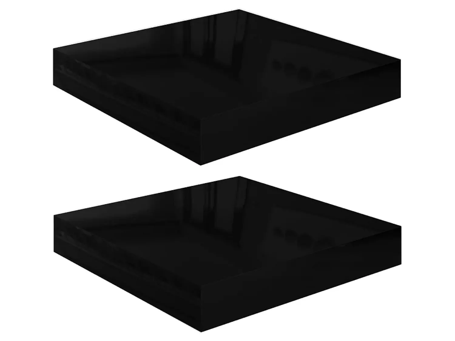Prateleira| Prateleiras de parede suspensas 2 pcs 23x23,5x3,8cm MDF PT363562 Preto