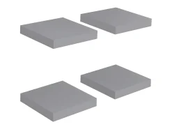 Prateleira* Prateleiras de parede suspensas 4 pcs 23x23,5x3,8cm MDF cinza PT832204 Cinzento